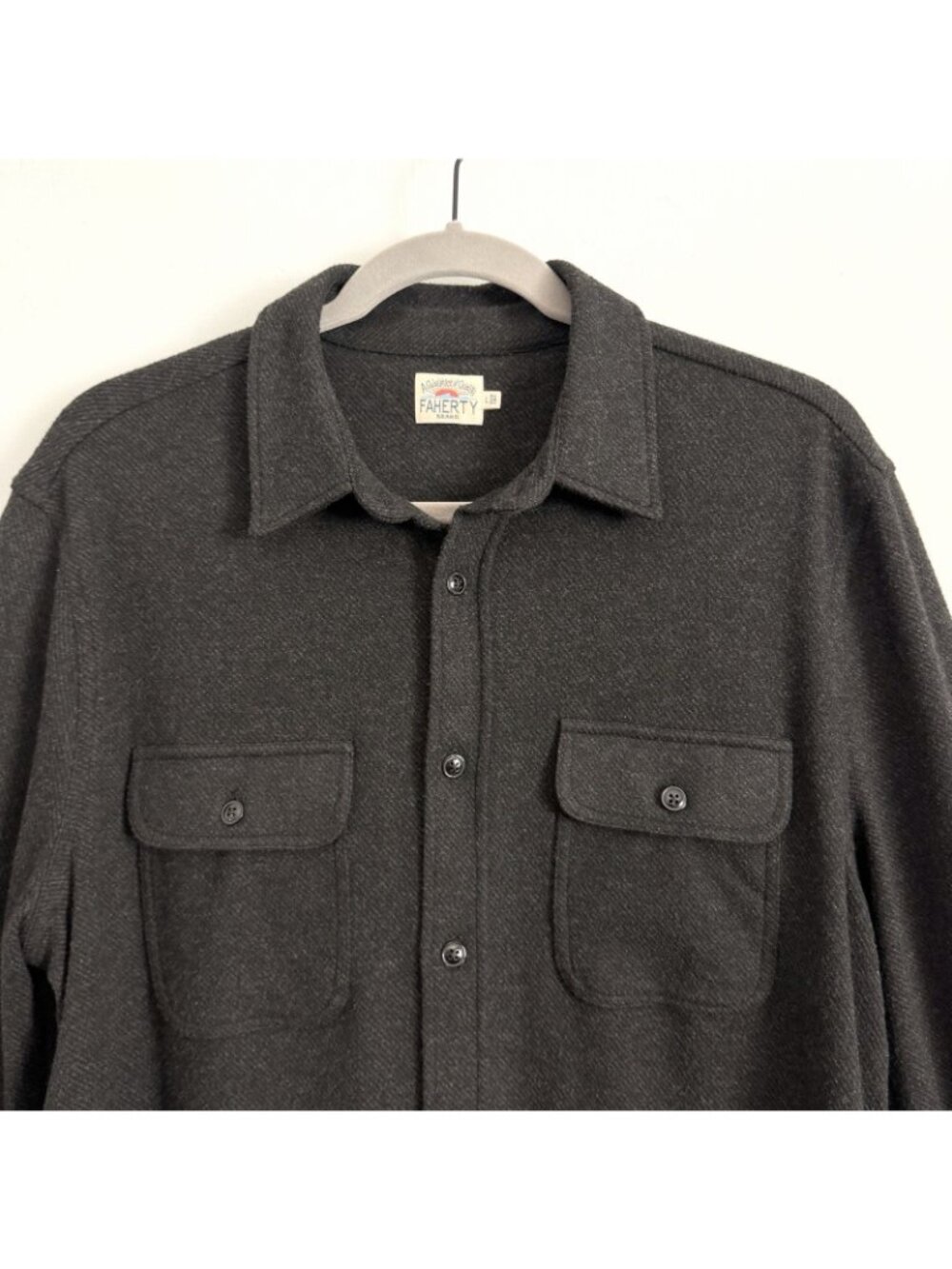 Faherty Black Casual Button-Down Shirt - Picture 3 of 8